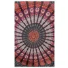 INDYJSKA NARZUTA OBRUS MANDALA na ścianę bawełna ok. 220x240 cm fiolet