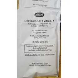 Abtei Gelatine żelatyna w proszku z Wit. C 100g - 1 saszetka