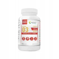 WITAMINA D3 4000IU 100µG 100% WEGAN 120 KAPSUŁEK Wish Pharmaceutical WITAMINA D3 4000IU 100µG 100% WEGAN 120 KAPSUŁEK Wish Pharmaceutical