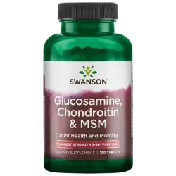 Swanson Glukozamina Chondroityna & MSM, 120 tabletek