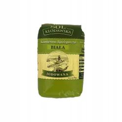 Sól KŁODAWSKA jodowana, biała kamienna spożywcza 1000g, 1kg, Sól kuchenna