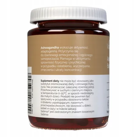 Vitalers Ashwagandha Ekstrakt Withania 600 mg Żeń-szeń Indyjski 60k