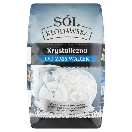 Sól kamienna Kłodawska krystaliczna do zmywarki 1 kg – USZKODZONA