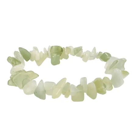 Bransoletka z kawałkami jadeitu 5-8mm 18cm