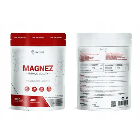 Magnez Wish Pharmaceutical proszek 1kg 400 porcji 1000g