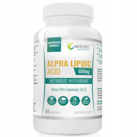Kwas alfa-liponowy ALA 600 mg, 60 kapsułek