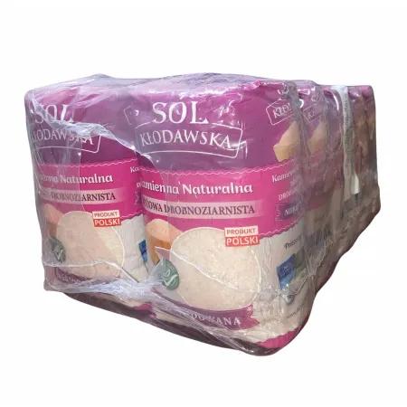 10 x Sól kamienna kłodawska różowa drobnoziarnista 1kg NIEJODOWANA (10 kg)