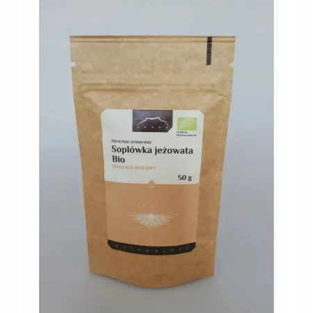 Soplówka jeżowata BIO Hericium erinaceus 50 g mielona Nanga